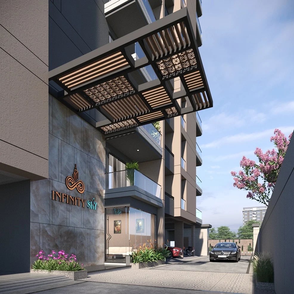 Infinity Sky building entrance view