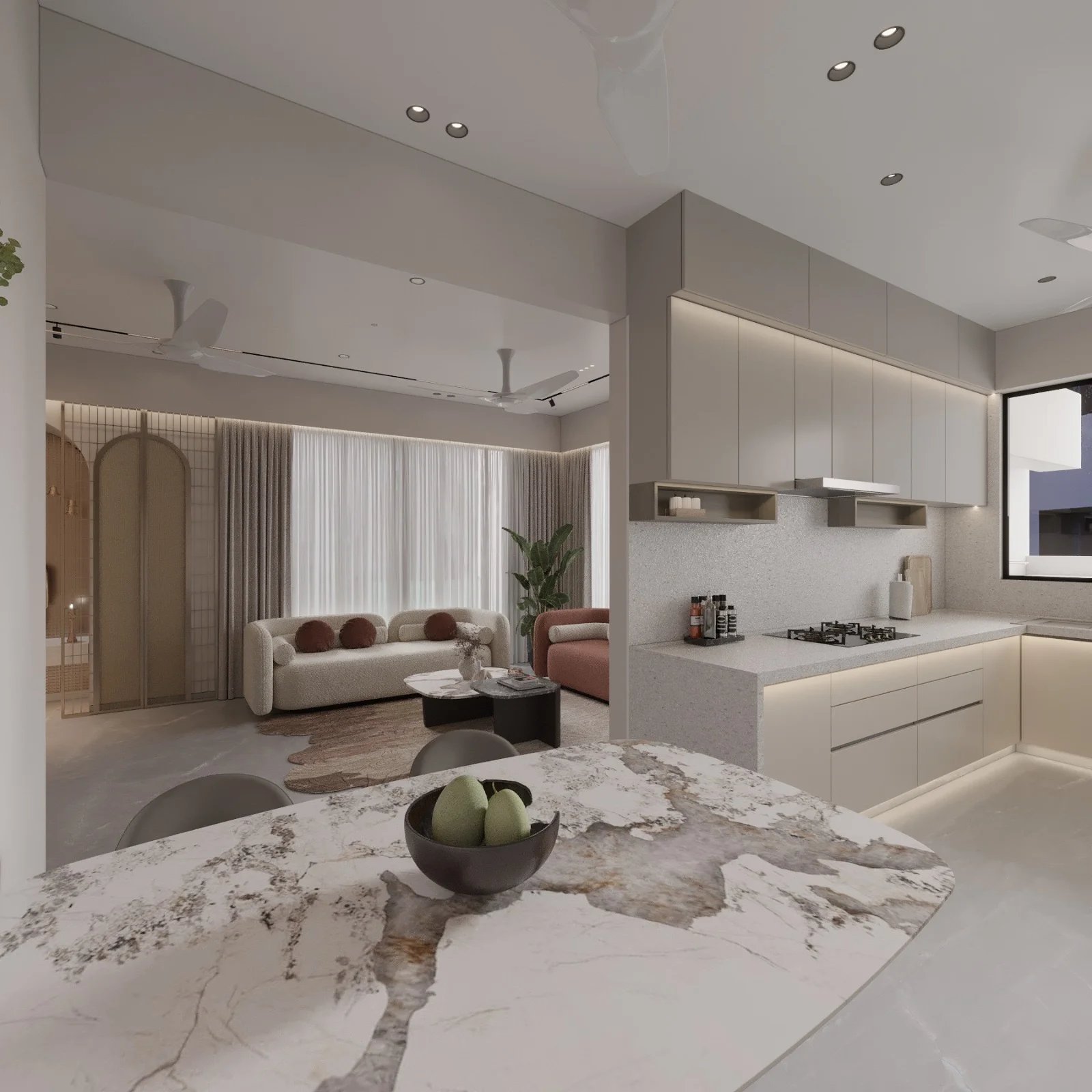 Infinity Sky sophisticated dining room interior with elegant decor and high-end residential styling